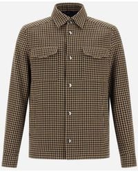 Herno - Wool Cotton Pied De Poule Shacket - Lyst