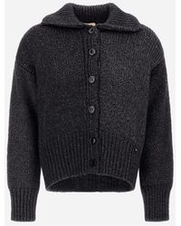 Herno - Blown Alpaca Wool Cardigan - Lyst