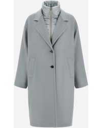 Herno - Velour Wool Cloth And Nylon Ultralight Coat - Lyst