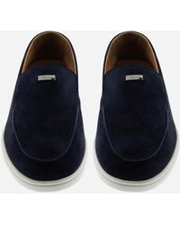Herno - Suede And Monogram Loafers - Lyst