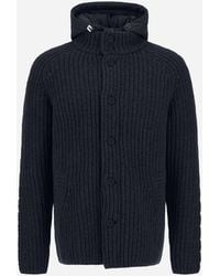 Herno - Wool Jacket With Raised Texture And Cable-Knit Detailing - Lyst