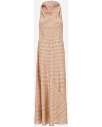 Herno - Silk Dress With Hook Print - Lyst