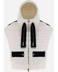 Herno - Sleeveless Glam Tweed And Ecoage Jacket - Lyst