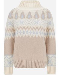 Herno - Mohair Jumper With Norwegian Pattern - Lyst