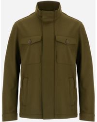 Herno - Field Jacket In Pure Wool Cloth - Lyst