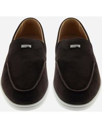 Herno - Suede And Monogram Loafers - Lyst