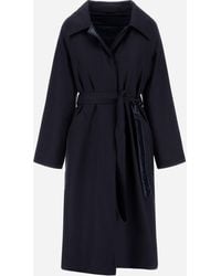 Herno - TRENCH REVERSIBILE IN FLUID WOOL E NYLON ULTRALIGHT - Lyst