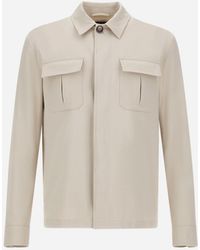 Herno - Shacket In Cotton Gabardine Stretch - Lyst