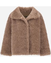 Herno - Curly-Effect Fur-Touch Short Jacket - Lyst