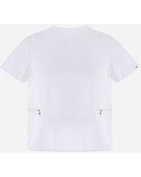 Herno - T-SHIRT IN CHIC COTTON JERSEY E NEW TECHNO TAFFETÀ - Lyst