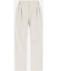 Herno - PANTALONI CON PINCES IN VISCOSE EFFECT - Lyst