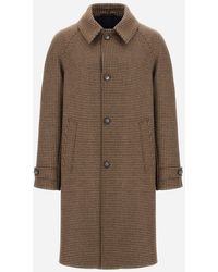 Herno - Melton Pied De Poule Coat - Lyst