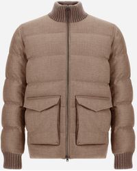 Herno - Wool Tweed Bomber Jacket - Lyst