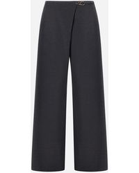 Herno - Wool Gabardine Trousers - Lyst