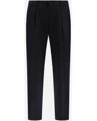 Herno - Wool Gabardine Trousers - Lyst