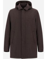 Herno - Flannel Coat With Waterproof Membrane - Lyst