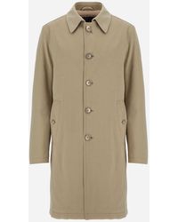 Herno - Stretch Cotton Velvet And Monogram Raincoat - Lyst