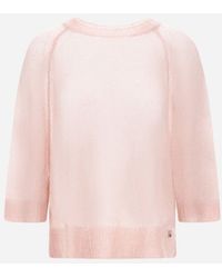 Herno - T-Shirt Aus Mohair Blend - Lyst