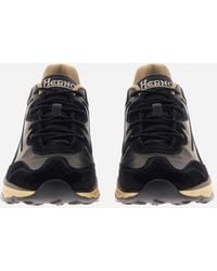 Herno - Suede And Leather Running Sneaker - Lyst