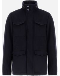 Herno - Wool Cashmere And Ecoage Field Jacket - Lyst