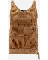 Herno - TOP IN SUPERFINE COTTON JERSEY E SPRING LACE - Lyst