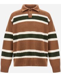 Herno - Wool Polo Shirt With Openwork Knit - Lyst