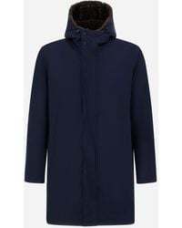 Herno - Long Parka In Keystone And Light Faux Fur - Lyst