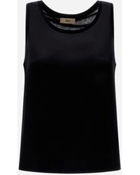 Herno - TANK TOP IN GLAM KNIT EFFECT E RASO - Lyst