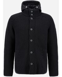 Herno - Cárdigan De Cob Stitch Wool - Lyst