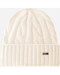 Herno - Cable-Knit Wool Beanie - Lyst