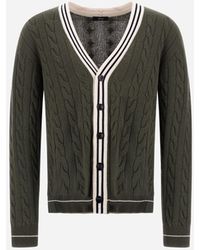 Herno - Cable-Knit Wool And Cashmere Cardigan - Lyst