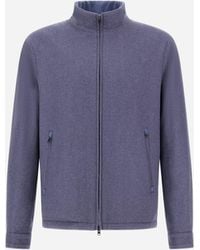 Herno - Resort Bomber Jacket In Cashmere And Silk - Lyst