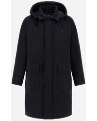 Herno - Waxed Tech Cotton Long Parka - Lyst