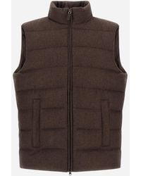 Herno - Cashmere And Silk Vest With Monogram - Lyst