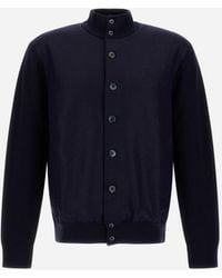 Herno - Resort Cashmere Cotton Knit And Felted Wool Cardigan - Lyst