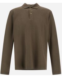 Herno - Cotton And Cashmere Double Piqué Polo Shirt - Lyst