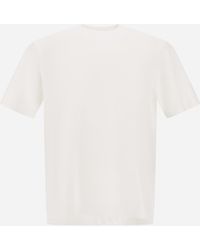 Herno - T-Shirt Aus Jersey Knit Effect - Lyst