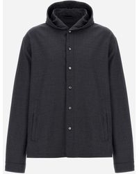 Herno - GIACCA CAMICIA IN FLUID WOOL - Lyst