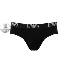 Emporio Armani - Herren Slips Baumwolle & Mix Unifarben - Lyst