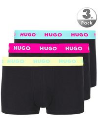 HUGO - Herren Trunks Baumwolle & Mix Gemustert - Lyst