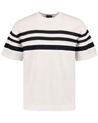 Strellson - Herren T-Shirts Grau,Weiß Gestreift - Lyst