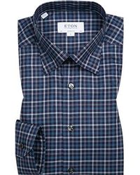Eton - Herren Hemd Kariert Slim Fit - Lyst
