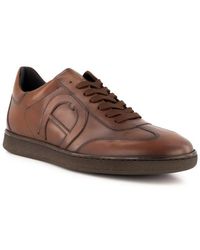 Aigner - Herren Sneaker Braun, Cognac Glattleder - Lyst