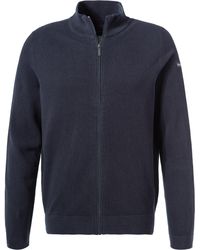 Bugatti - Herren Pullover Baumwolle Unifarben - Lyst
