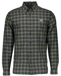 Fred Perry - Herren Hemd Grün,Schwarz Kariert - Lyst