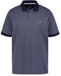 Fynch-Hatton - Herren Polo-Shirt Blau,Grün Gemustert - Lyst
