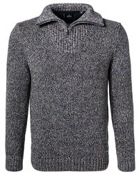 RAGMAN - Herren Troyer Baumwolle Meliert - Lyst