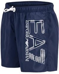 EA7 - Herren Badeshorts Mikrofaser Unifarben - Lyst