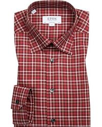 Eton - Herren Hemd Kariert Slim Fit - Lyst
