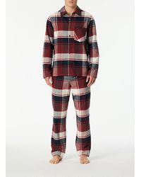 Schiesser - Herren Pyjama Flanelle Kariert - Lyst